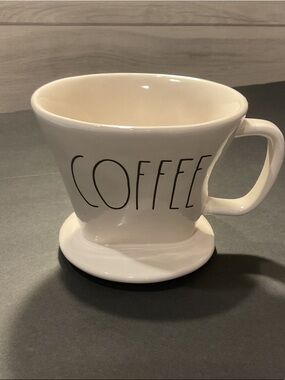 Rae Dunn Ceramic Pour-Over Coffee Dripper - White